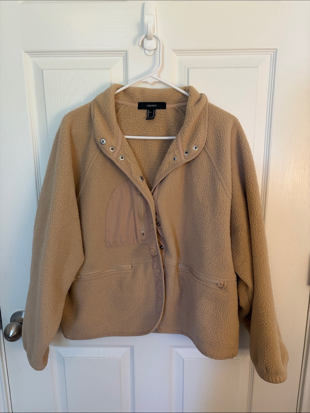 Forever 21 Camel Teddy Sherpa Jacket